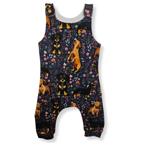 Premade Romper - Sausage Dogs (3-6 Months)