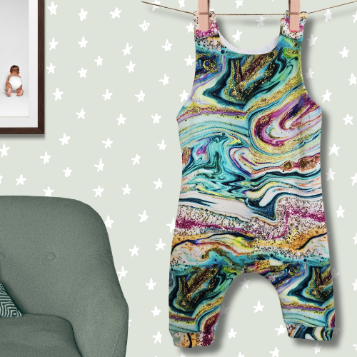 Premade Romper - Stardust (0-3 Months)