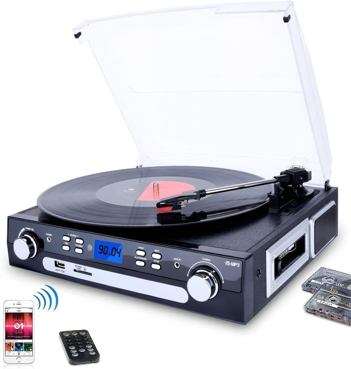 DIGITNOW! Bluetooth Vinyl Record Player